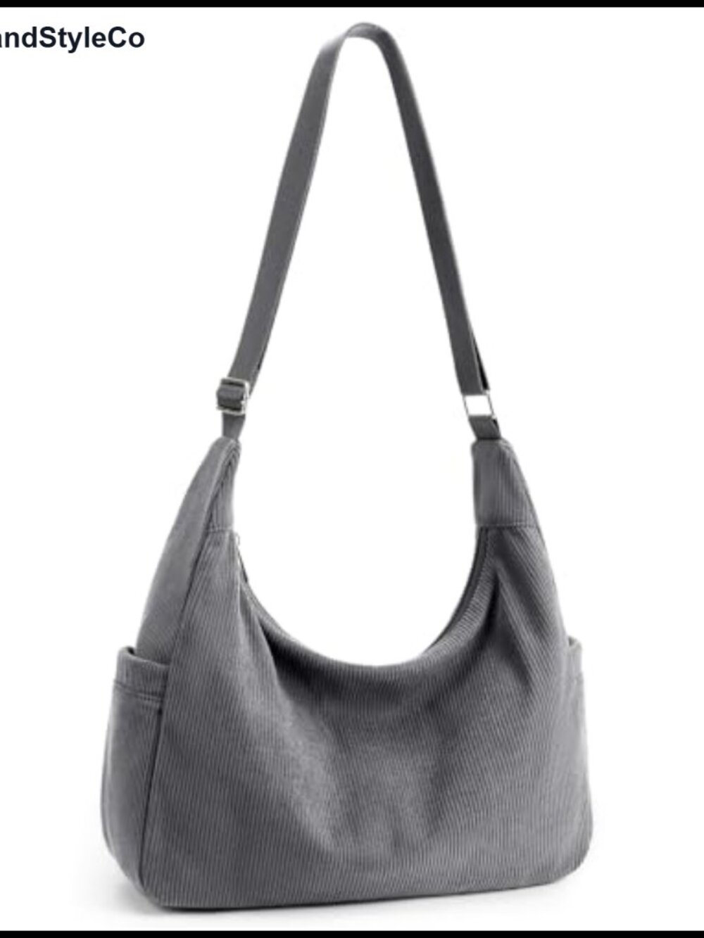 Women's Large Corduroy Hobo Tote Bag with Adjustable Crossbody Strap Waterproof
